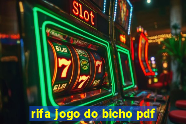 rifa jogo do bicho pdf